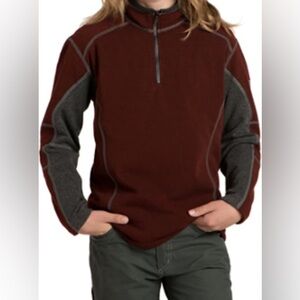 Kuhl Revel Quarter-Zip Pullover in Brick/Steel | Size Medium (10-12)